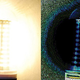 An LED light (left) and what it looks like processed with the new algorithm (right).